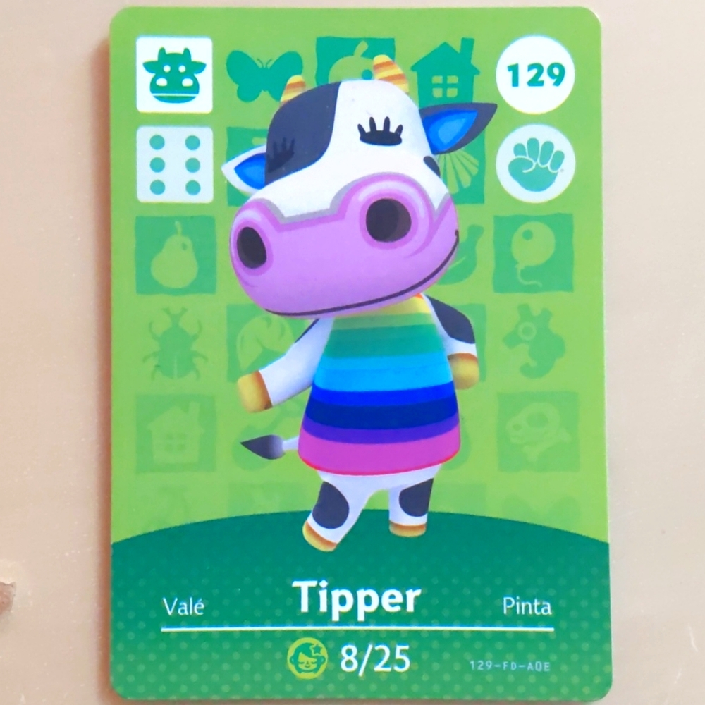 Animal Crossing Tipper Amiibo Card 129 ANCH